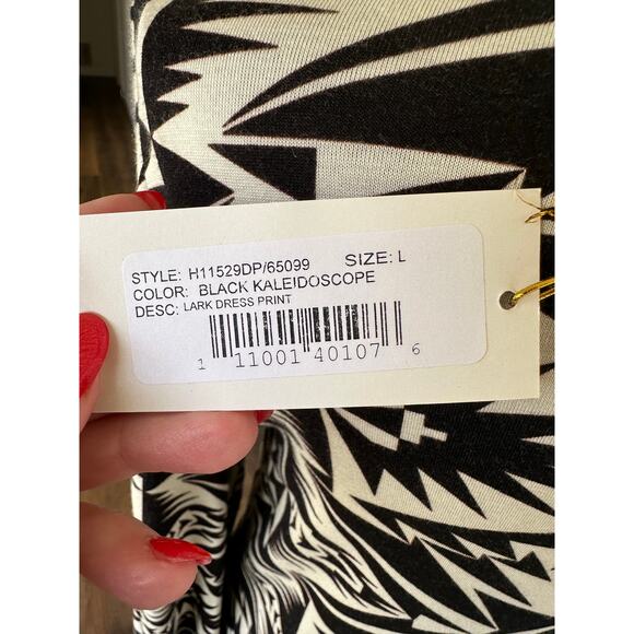 Rachel Pally- NWT- Lark Black Kaleidoscope Mini Dress - Large - Picture 4 of 9